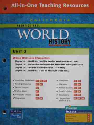 (image for) World History the Modern World All-in-One TR Unit 3 (CA)(TE)(P)