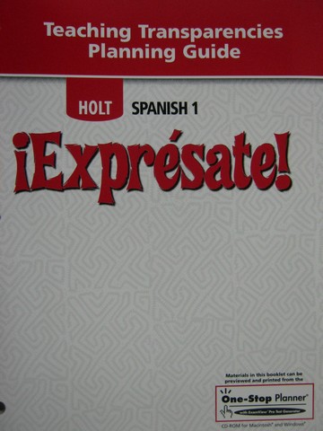 (image for) Expresate! 1 Teaching Transparencies Planning Guide (P)