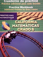 (image for) California Matematicas 6 Cuaderno de practica (CA)(P)