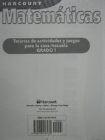 (image for) Harcourt Matematicas 1 Tarjetas de actividades y juegos (Pk)