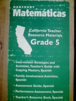 (image for) Harcourt Matematicas 5 Teacher Resource Materials (CA)(TE)(Box)
