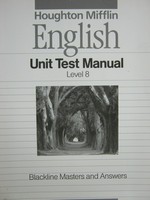 (image for) English 8 Unit Test Manual Blackline Masters & Answers (P)