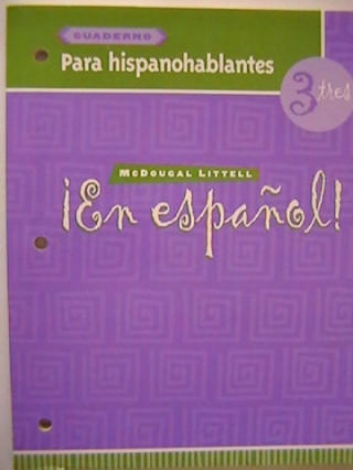 (image for) En espanol! 3tres Cuaderno Para hispanohablantes (P)