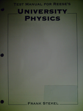 (image for) University Physics Test Manual (P) by Frank Stekel