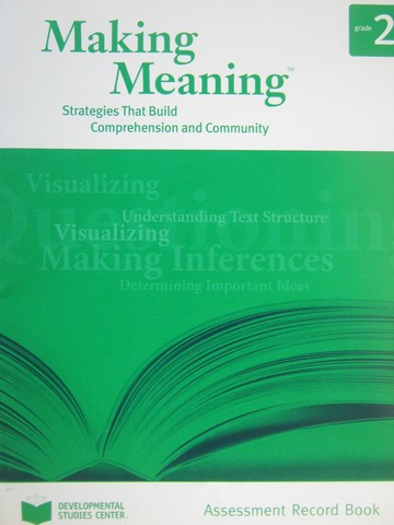 (image for) Making Meaning 2 Assessment Record Book (P)