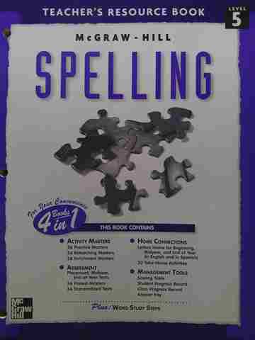 (image for) Spelling 5 Teacher's Resource Book (TE)(P) by Cook, Farnum, Gabrielson, etc.