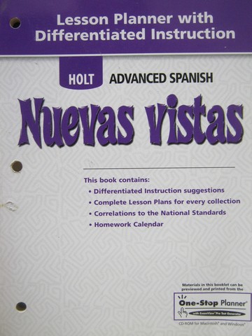 (image for) Nuevas vistas Curso 1 Lesson Planner with Differentiated Instruction (P)