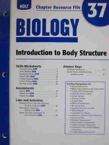 (image for) Holt Biology Chapter Resource File 37 (P)
