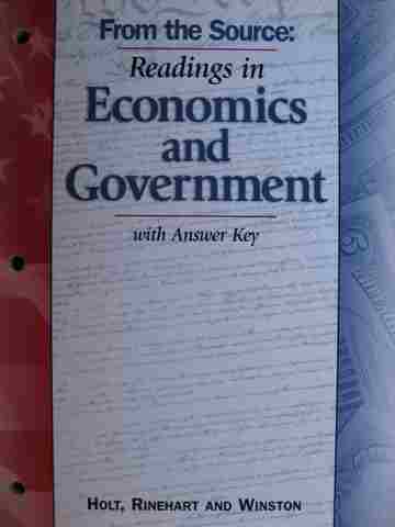 (image for) Readings in Economics & Government with Answer Key (P)