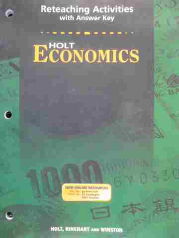 (image for) Holt Economics Reteaching Activities with Answer Key (P)