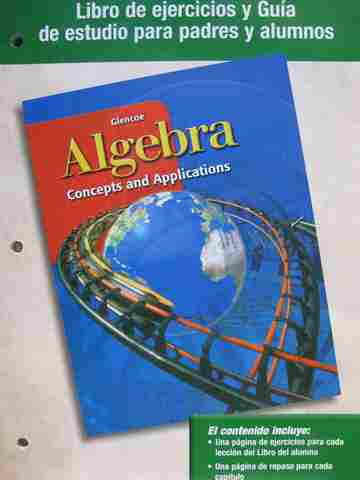 (image for) Algebra Concepts & Applications Libro de ejercicios y Guia de estudio para padres (P)
