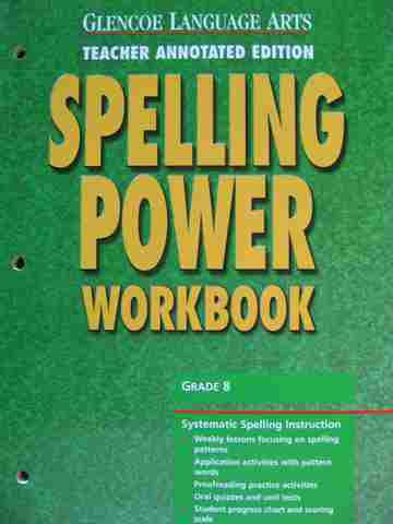 (image for) Spelling Power 8 Workbook TAE (TE)(P)