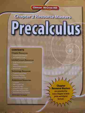 (image for) Precalculus Chapter 2 Resource Masters (P)