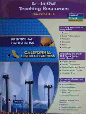 (image for) California Algebra Readiness All-in-One TR Chapters 1-4 (TE)(P)