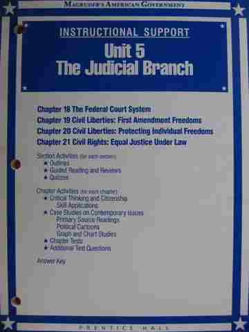 (image for) Magruder's American Government Instructional Support Unit 5 (P)