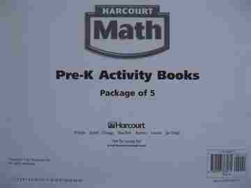 (image for) Harcourt Math Pre-K Activity Books (5-Books Set)