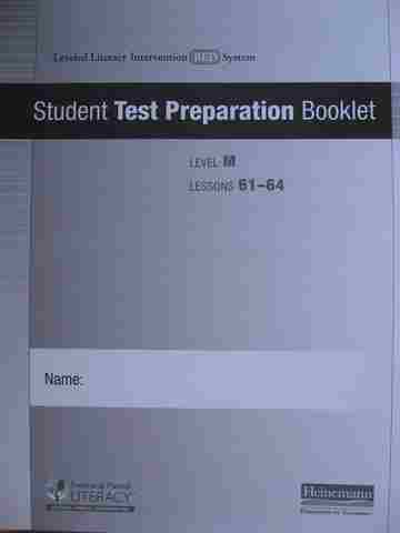(image for) Leveled Literacy Intervention Red Student Test Preparation Booklet Lessons 61-64 Level M (P) by Fountas & Pinnell
