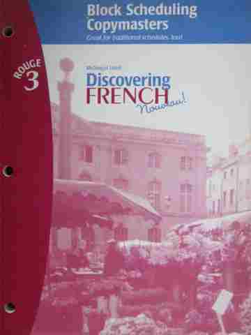 (image for) Discovering French Nouveau! Rouge 3 Block Scheduling Copymasters (P)