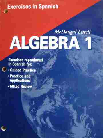 (image for) Algebra 1 Exercises in Spanish (P)