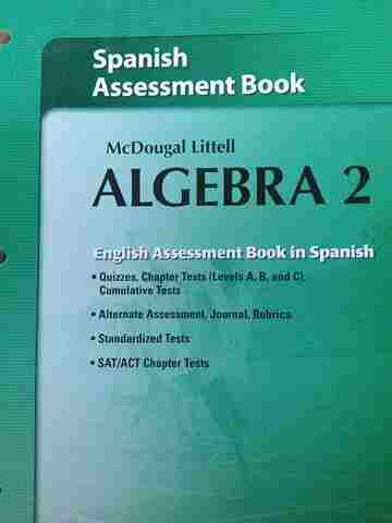 (image for) Algebra 2 Spanish Assessment Book (P)
