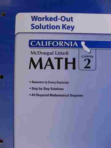 (image for) Math Course 2 Worked-Out Solution Key (CA)(P)