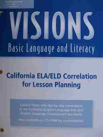 (image for) Visions Basic California ELA/ELD Correlation for Lesson (CA)(P)