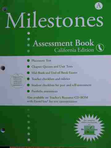 (image for) Milestones A Assessment Book California Edition (CA)(P)