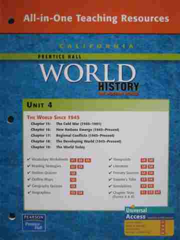 (image for) World History the Modern World All-in-One TR Unit 4 (CA)(TE)(P)