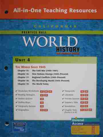 (image for) World History the Modern World All-in-One TR Unit 4 (CA)(TE)(P)