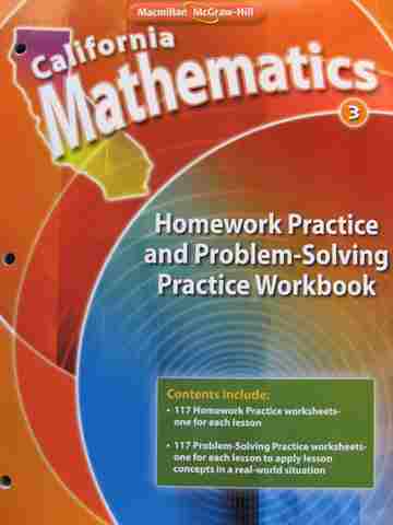 (image for) California Mathematics 3 Homework Practice & Problem-Solving (P)