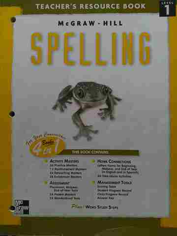 (image for) Spelling 1 Teacher's Resource Book (TE)(P) by Cook, Farnum, Gabrielson, etc.