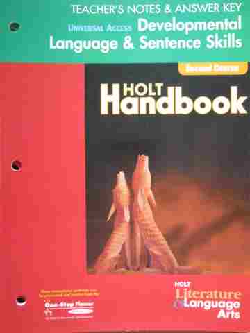 (image for) Developmental Language & Sentence Skills TE 2nd Course (TE)(P)