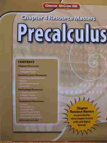(image for) Precalculus Chapter 4 Resource Masters (P)