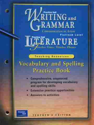 (image for) Writing & Grammar Platinum Vocabulary & Spelling Practice (TE)(P