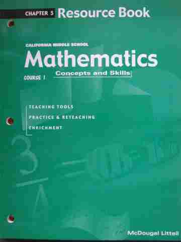 (image for) Mathematics Concepts & Skills Course 1 Chapter 5 (CA)(P)