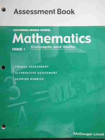 (image for) Mathematics Concepts & Skills Course 1 Assessment Book (CA)(P)