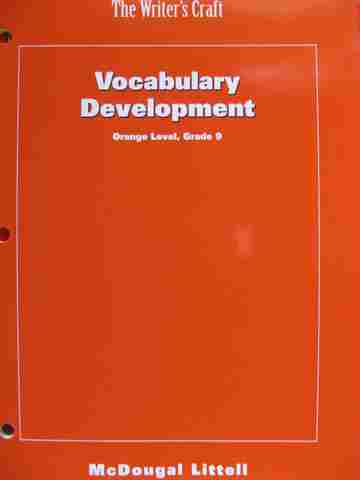 (image for) Writer's Craft 9 Orange Level Vocabulary Development (P)