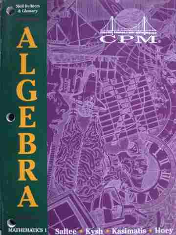 (image for) CPM Mathematics 1 2nd Edition Algebra Skill Builders & Glossary (P)