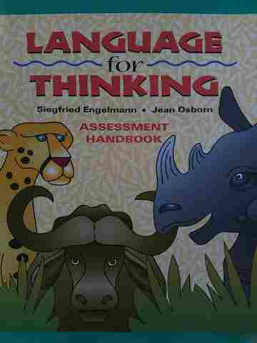 (image for) SRA Language for Thinking Assessment Handbook (P) by Siegfried Engelmann & Jean Osborn