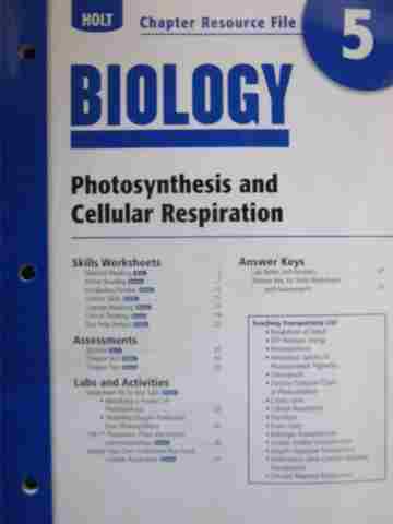 (image for) Holt Biology Chapter Resource File 5 (P)