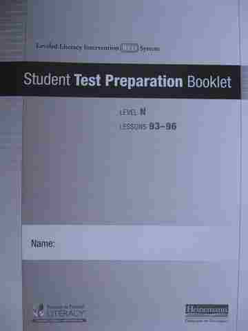 (image for) Leveled Literacy Intervention Red Student Test Preparation Booklet Lessons 93-96 Level N (P) by Fountas & Pinnell