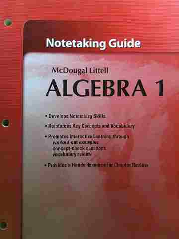 (image for) Algebra 1 Notetaking Guide (P) by Larson, Boswell, Kanold, & Stiff