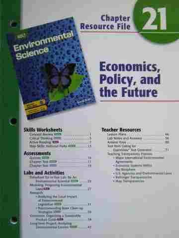 (image for) Holt Environmental Science Chapter Resource File 21 (P)