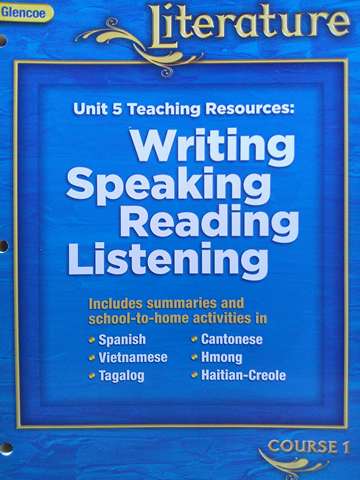 (image for) Glencoe Literature Course 1 Unit 5 Teaching Resources (TE)(P)