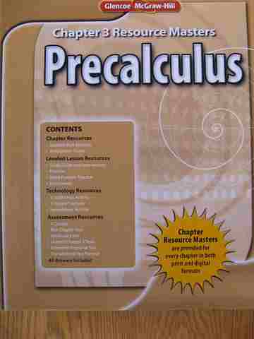 (image for) Precalculus Chapter 3 Resource Masters (P)