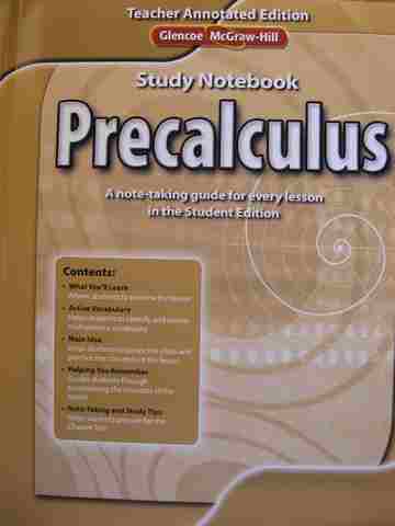 (image for) Precalculus Study Notebook TAE (TE)(P)