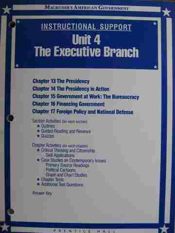 (image for) Magruder's American Government Instructional Support Unit 4 (P)