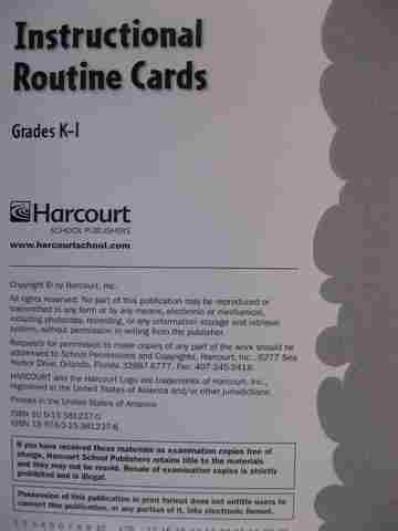 (image for) California Excursions K-1 Instructional Routine Cards (Card)(Pk)