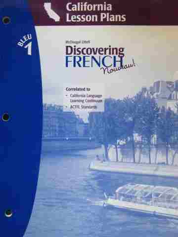 (image for) Discovering French Nouveau! Bleu 1 California Lesson Plans (CA)(P)