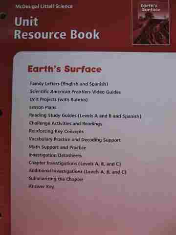 (image for) Earth's Surface Unit Resource Book (P)